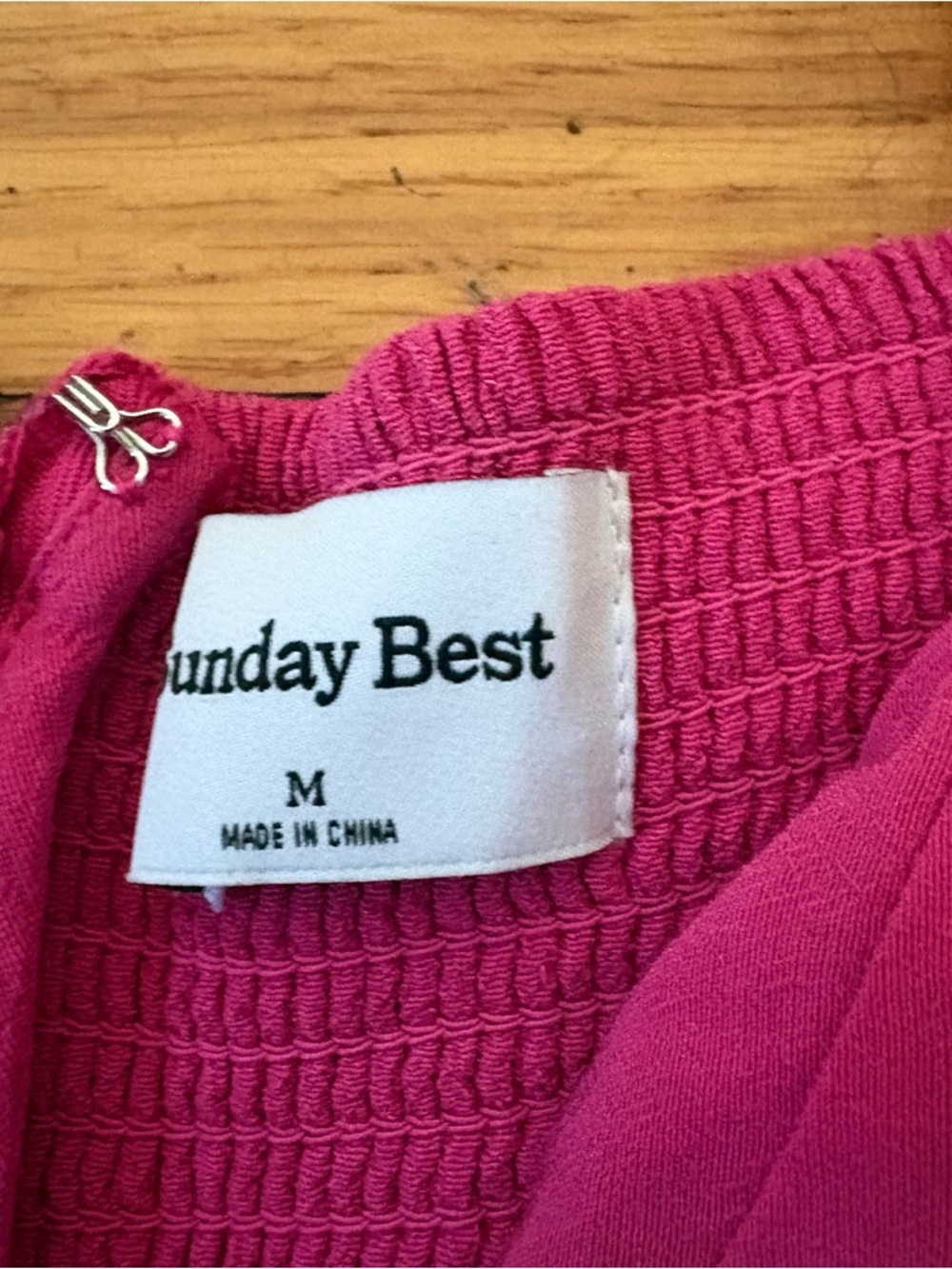 Aritzia Sunday Best Pink Mini Dress Puff Sleeve Smocked Back Size M - Picture 4 of 8